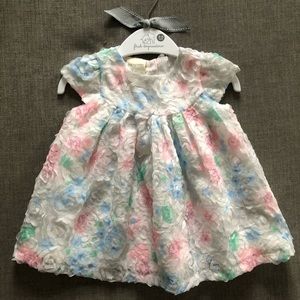 Pastel Floral Baby Girl Dress For Easter, Church